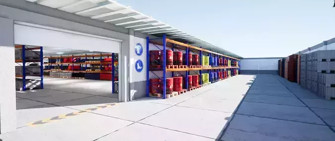 Warehouse Props Unreal Engine 4 Low-poly 3D model