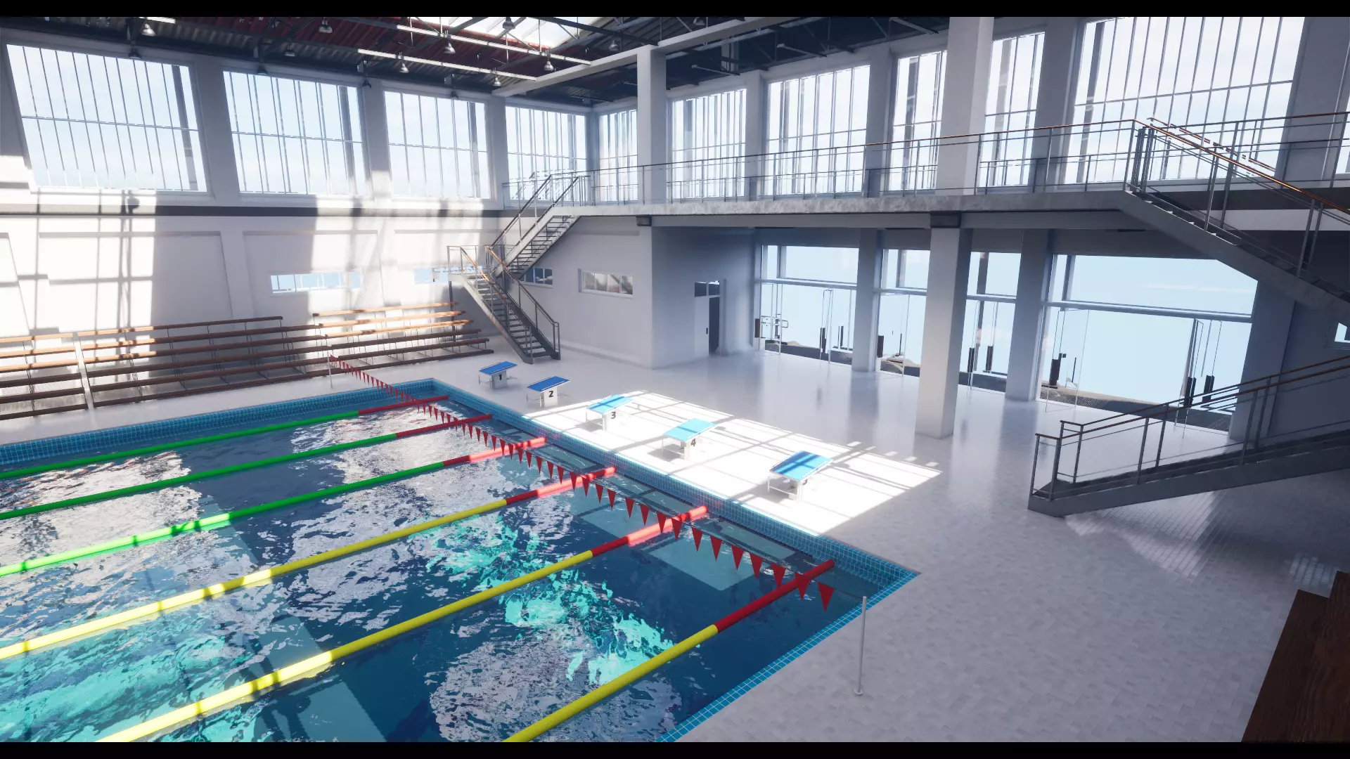 Swimming Pool Low-poly 3D model_5