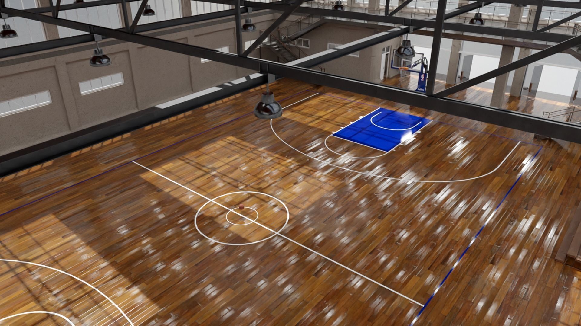 Swimming Pool Low-poly 3D model_17