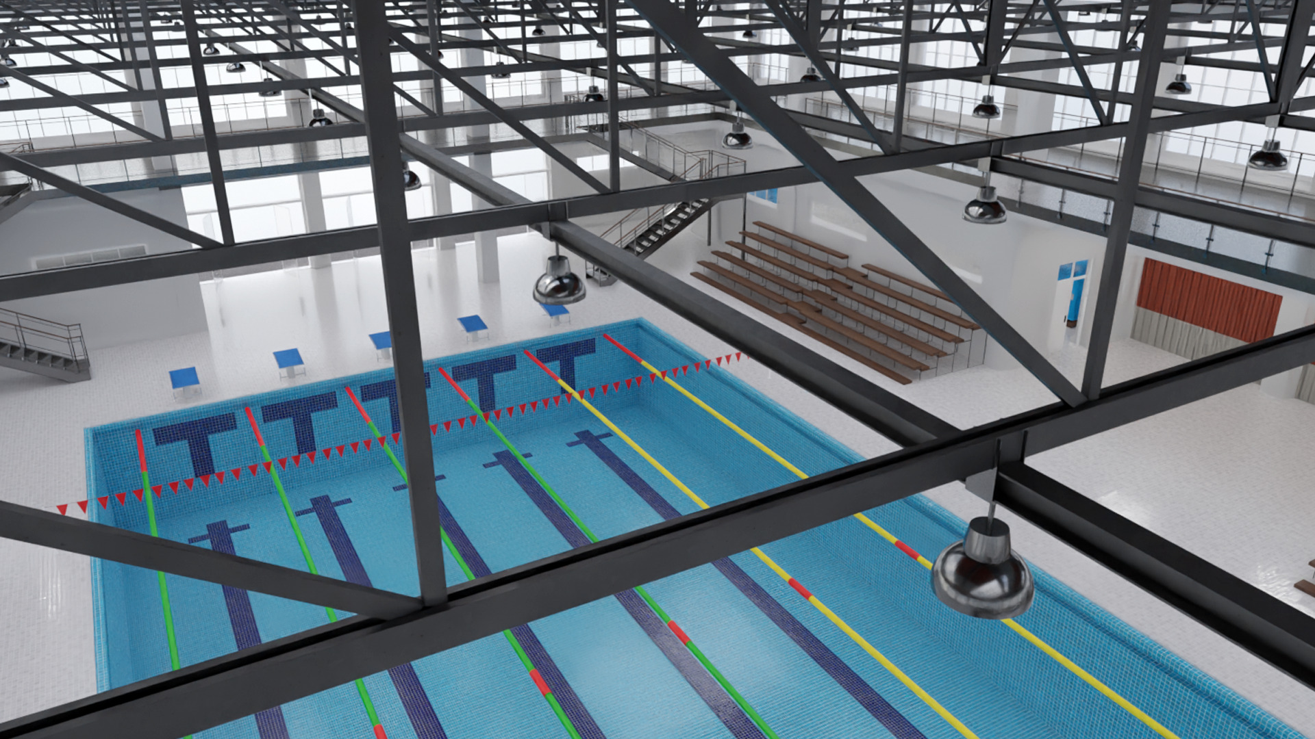 Swimming Pool Low-poly 3D model_3