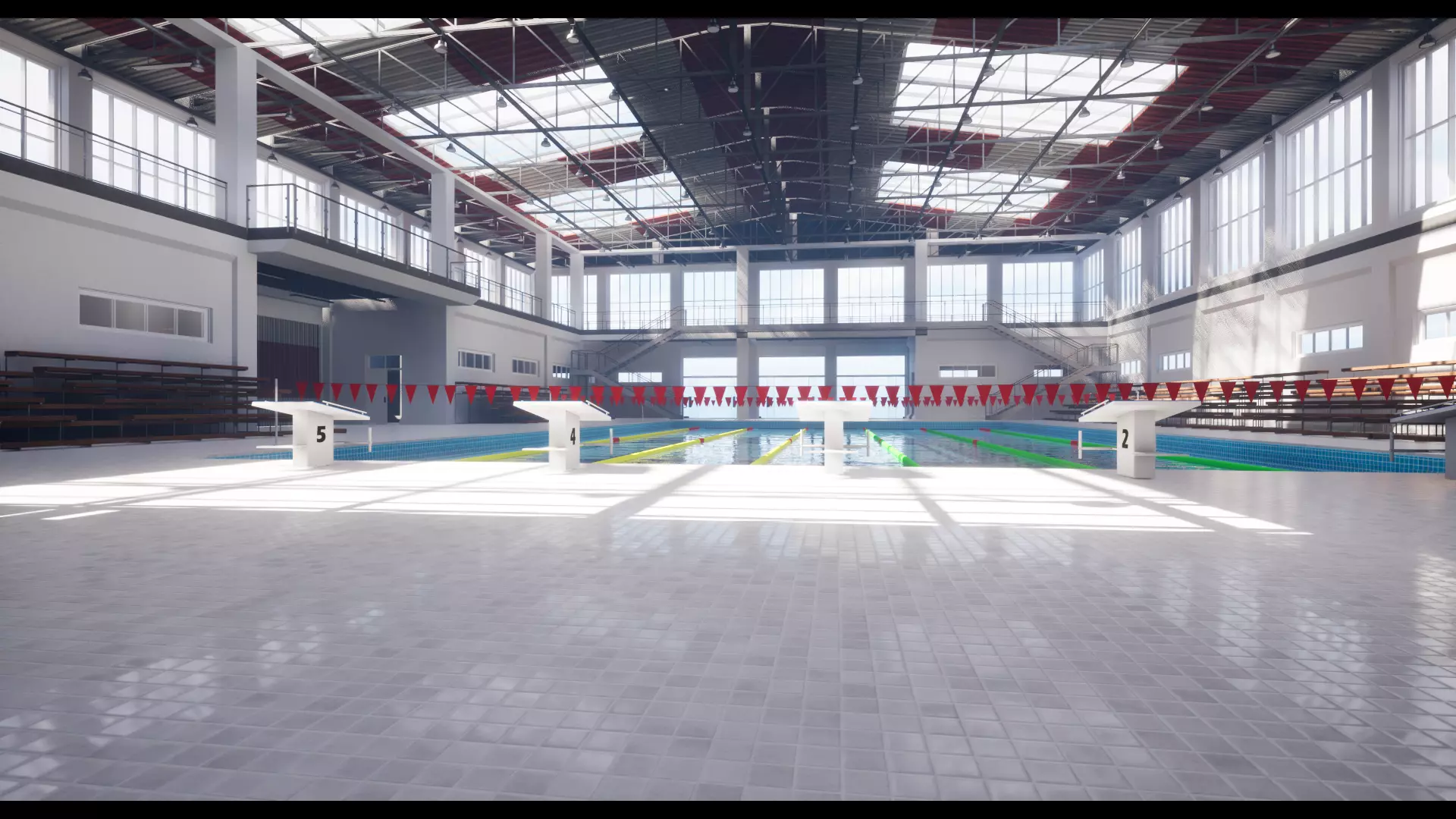 Swimming Pool Low-poly 3D model_9