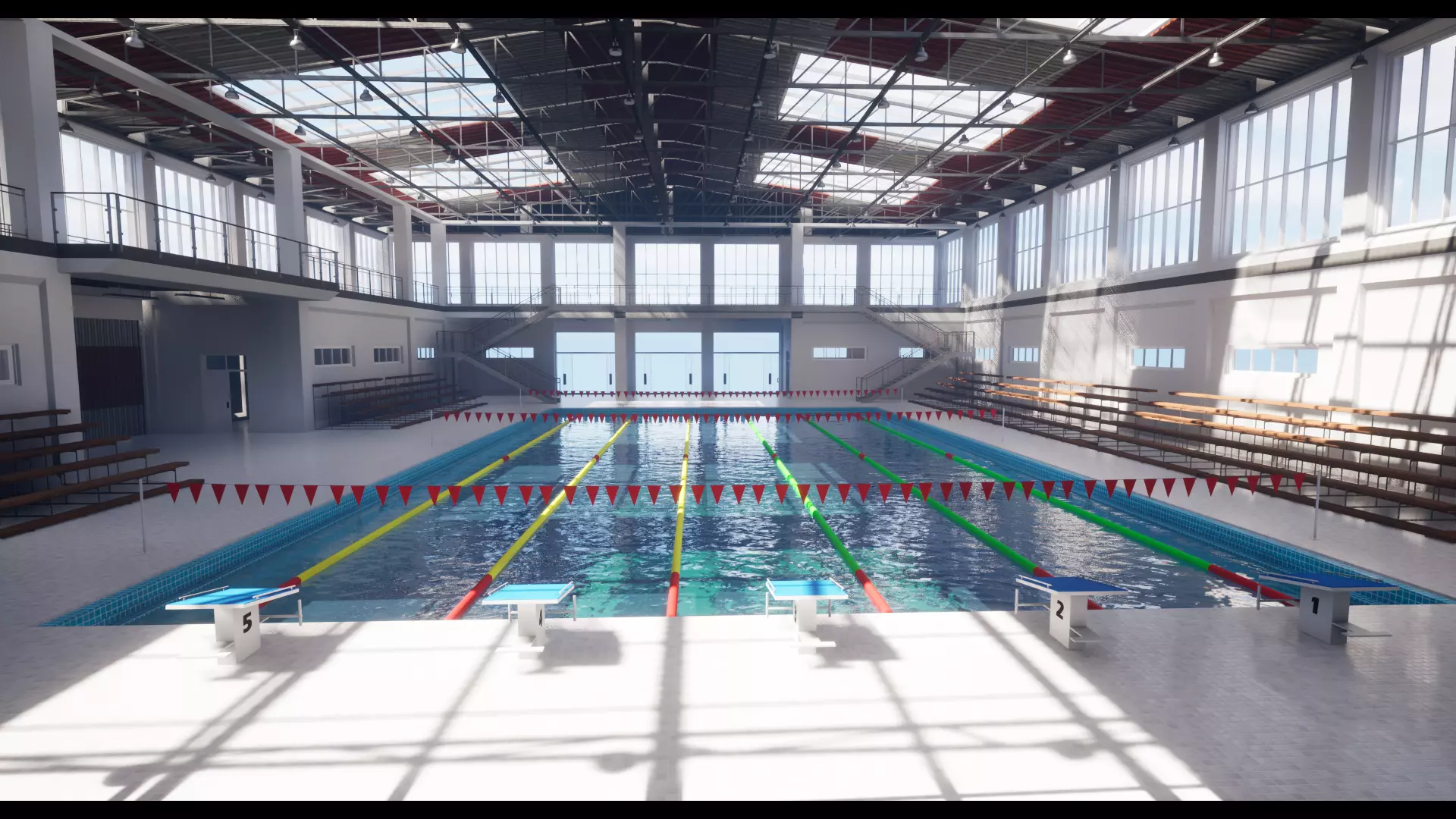 Swimming Pool Low-poly 3D model_10