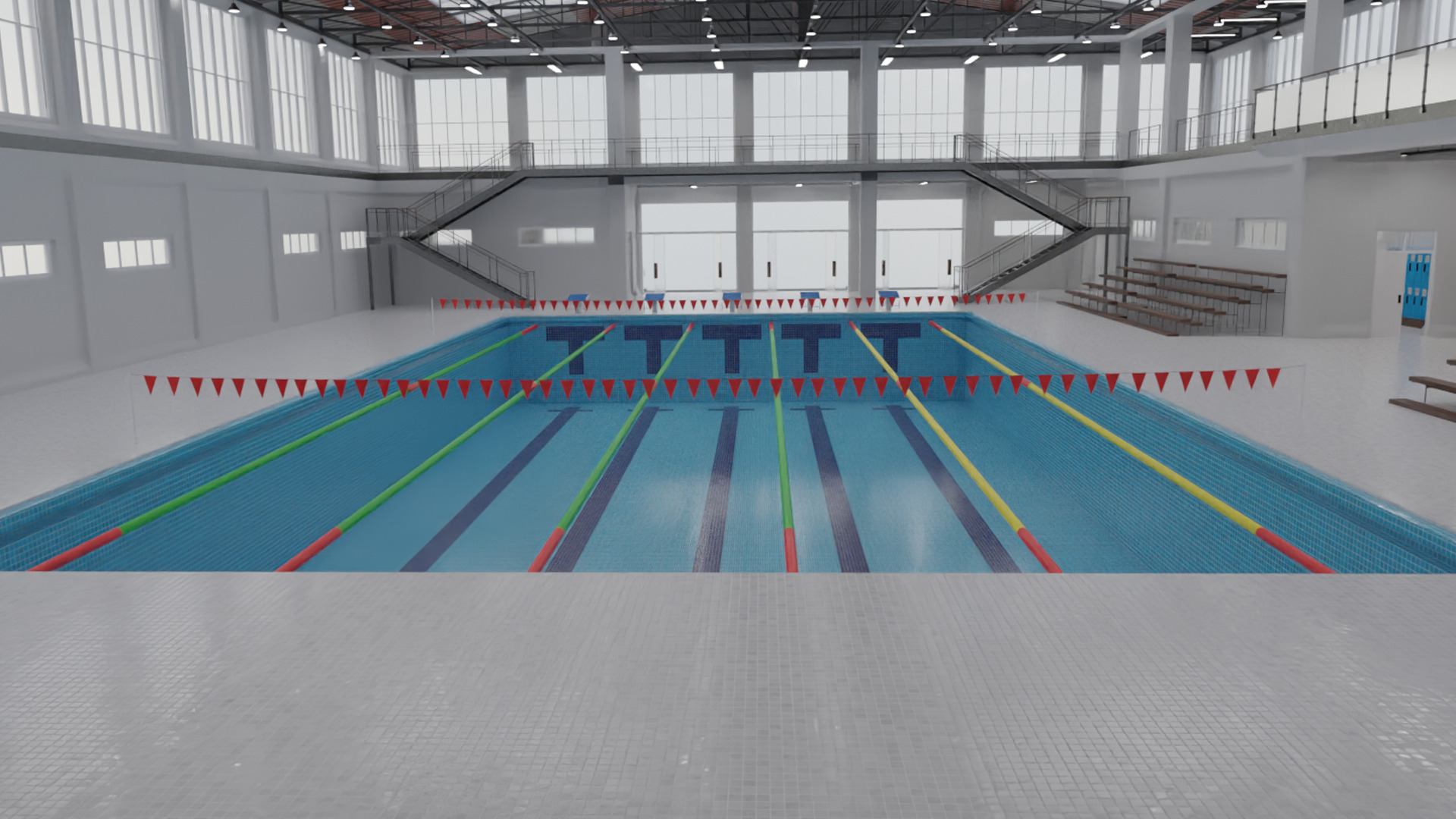 Swimming Pool Low-poly 3D model_2