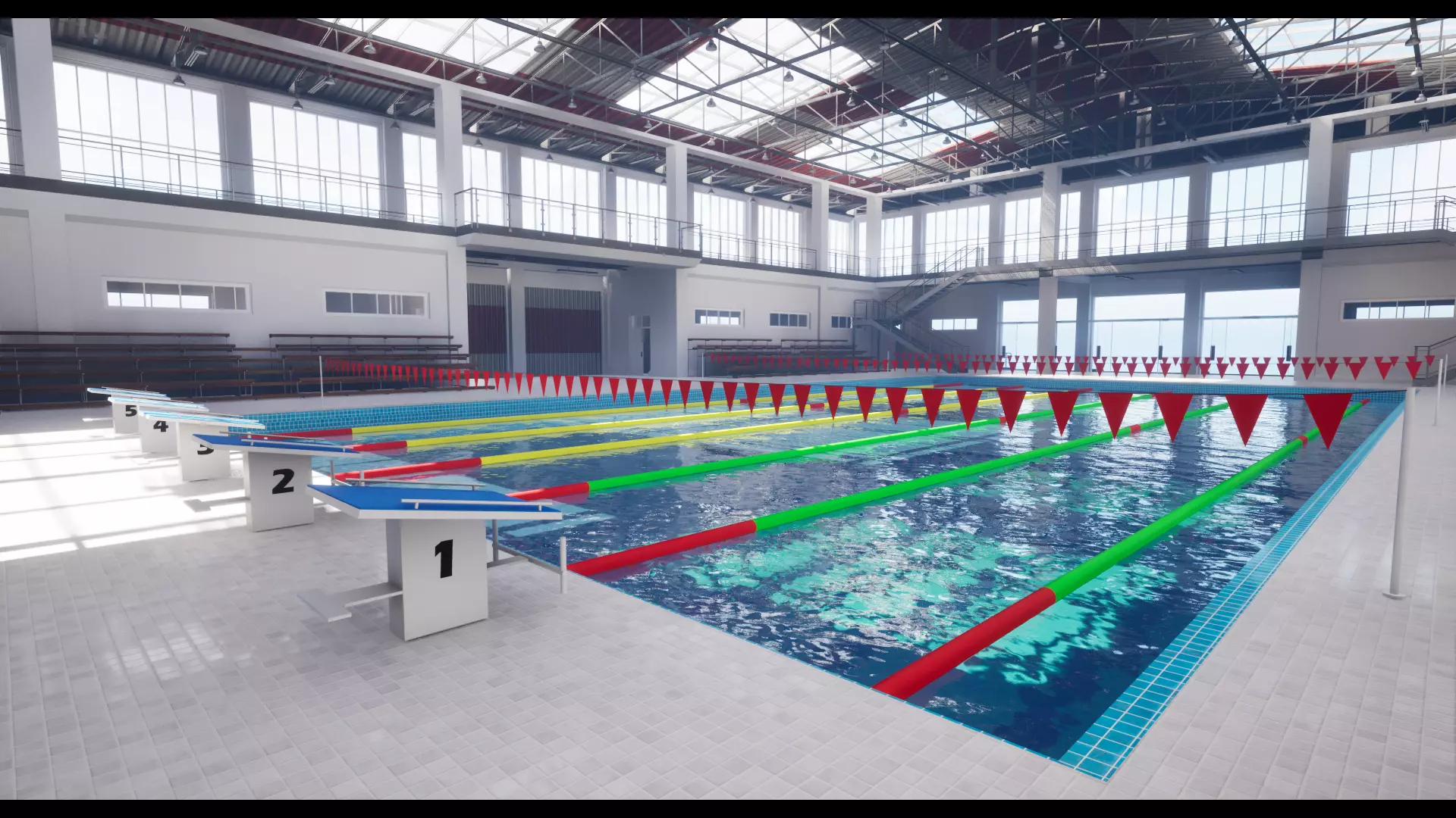 Swimming Pool Low-poly 3D model_8