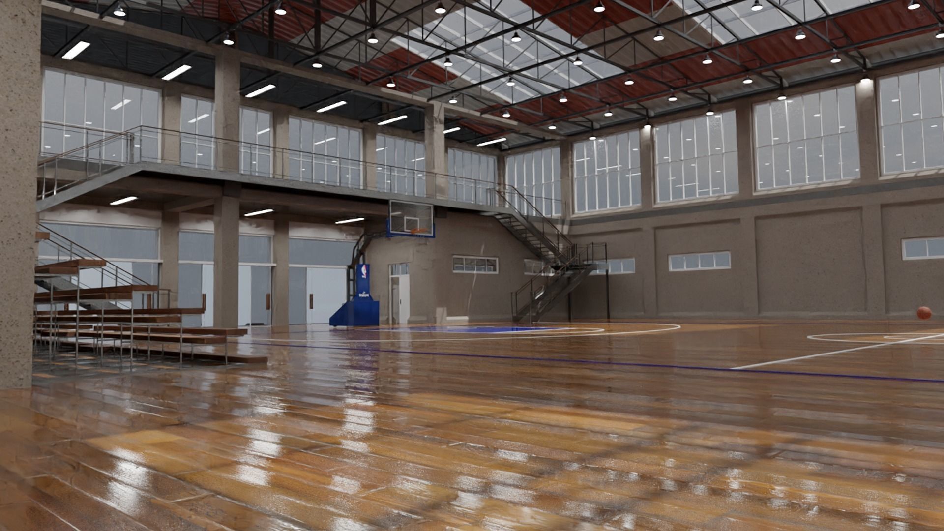 Swimming Pool Low-poly 3D model_15