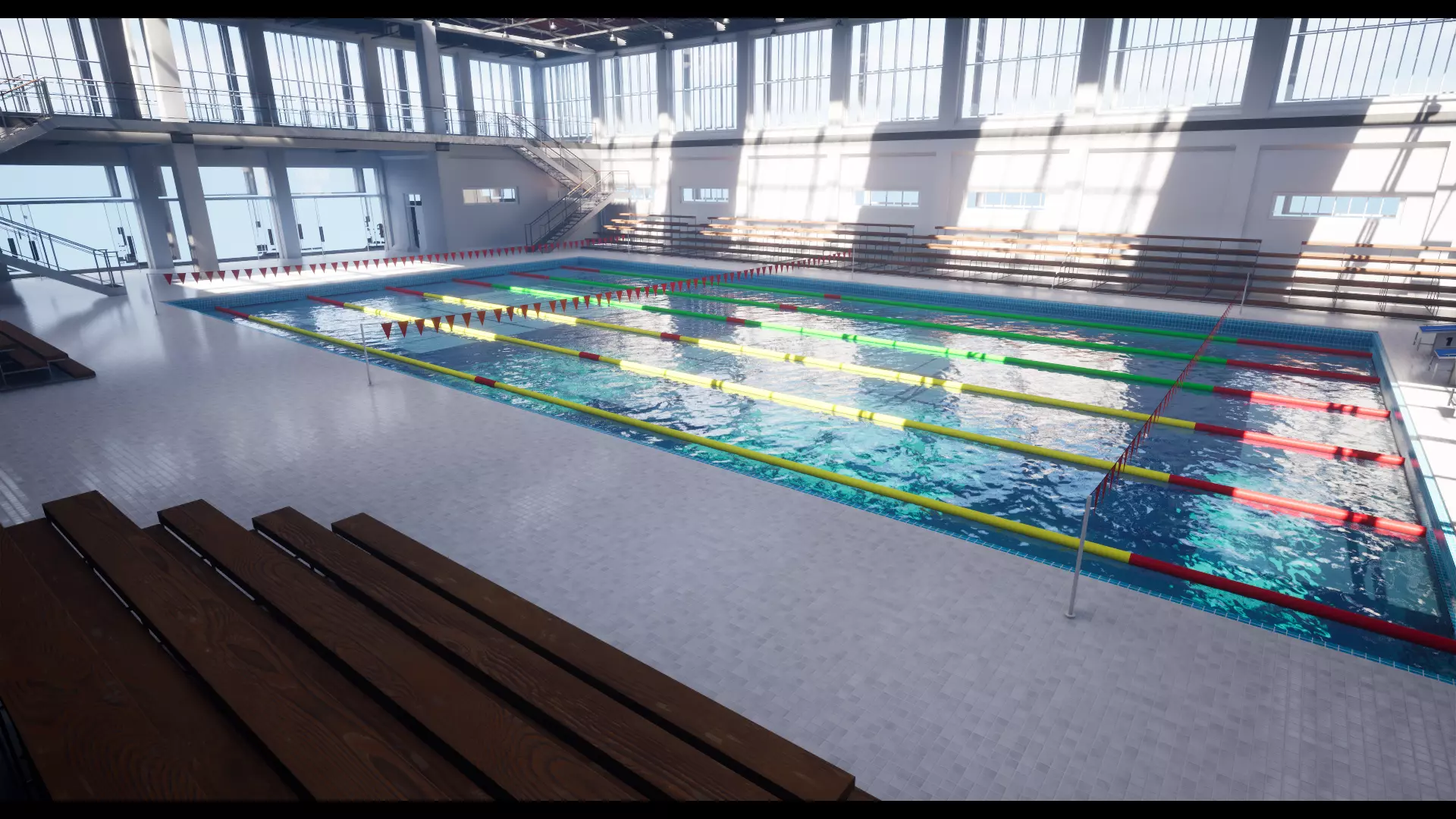 Swimming Pool Low-poly 3D model_4