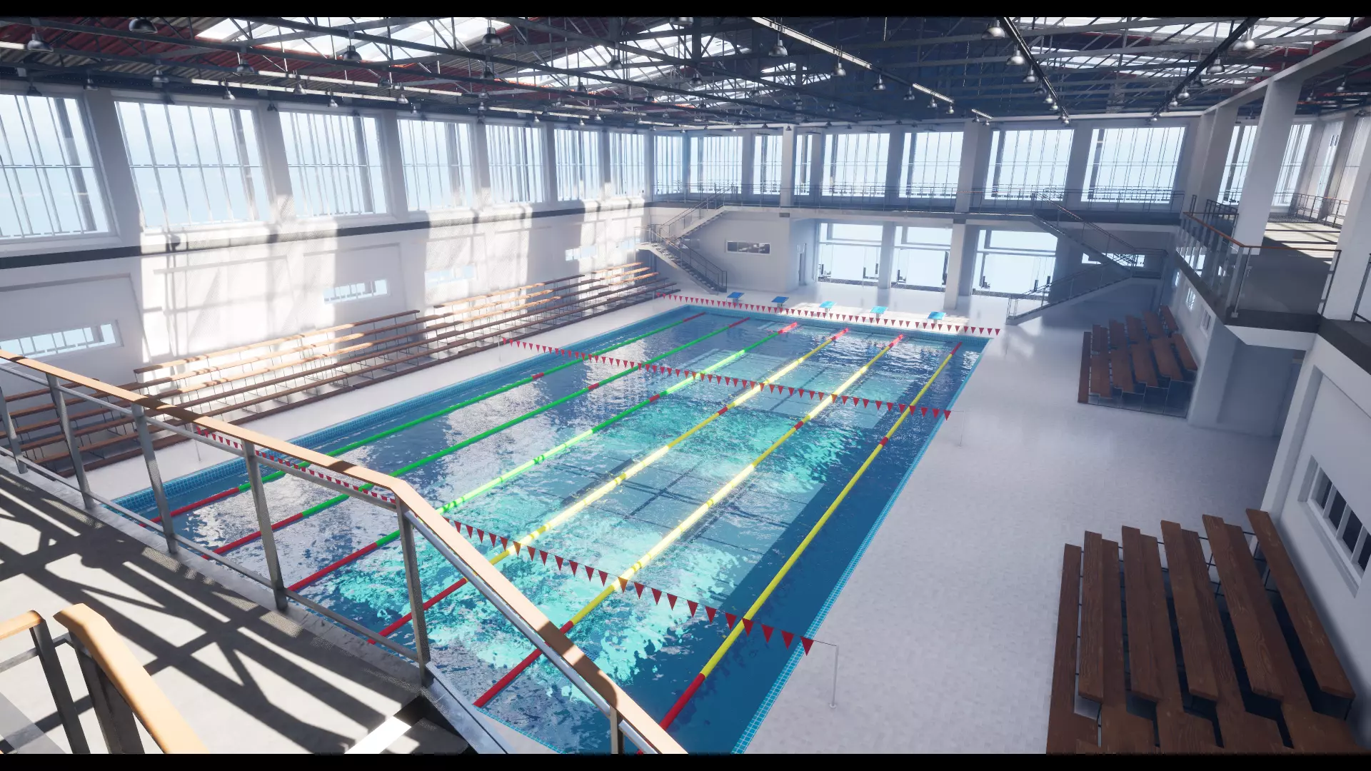 Swimming Pool Low-poly 3D model_6