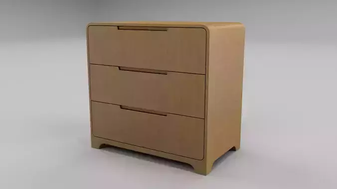 Modern Drawers Low-poly 3D model