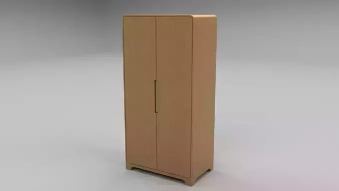Modern Wardrobe Low-poly 3D model