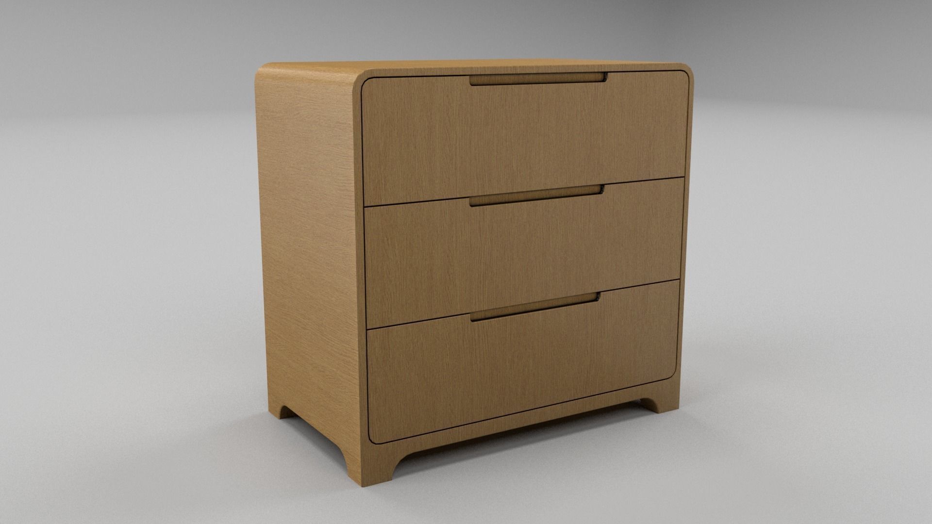 Modern Bedroom Furniture Pack Low-poly 3D model_15