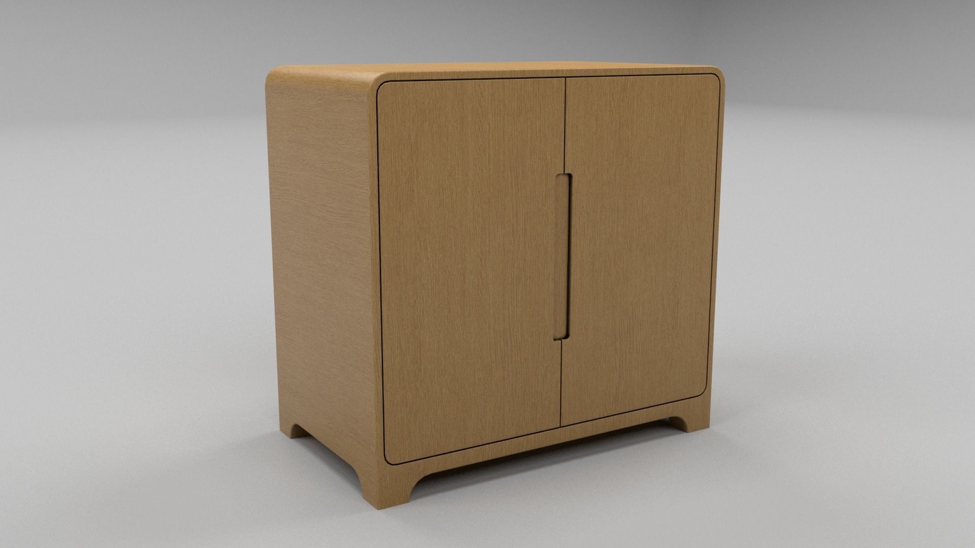 Modern Bedroom Furniture Pack Low-poly 3D model_11