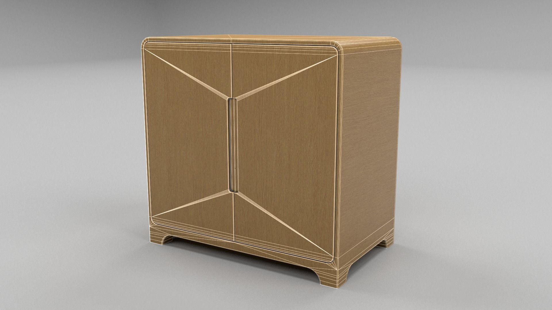 Modern Bedroom Furniture Pack Low-poly 3D model_13