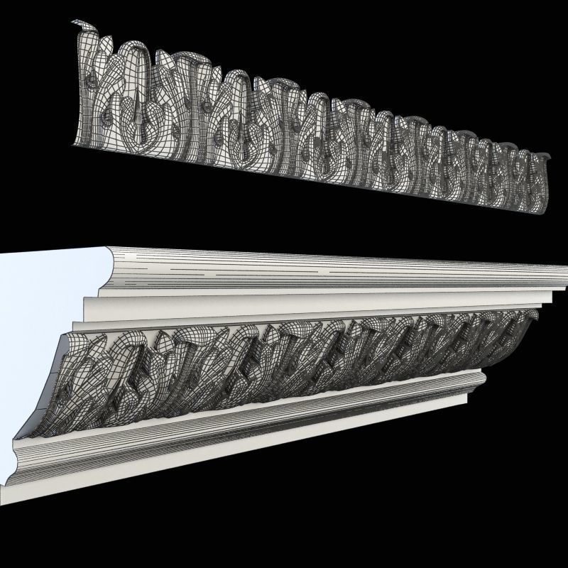 Cornice and moulding CNC 3D print model_2