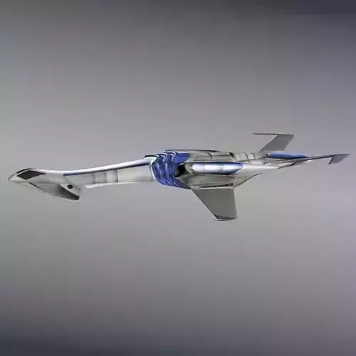 Lowpoly spaceship concept vehicle