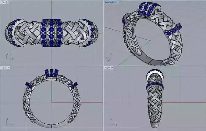 Ring and Earrings with Crosses