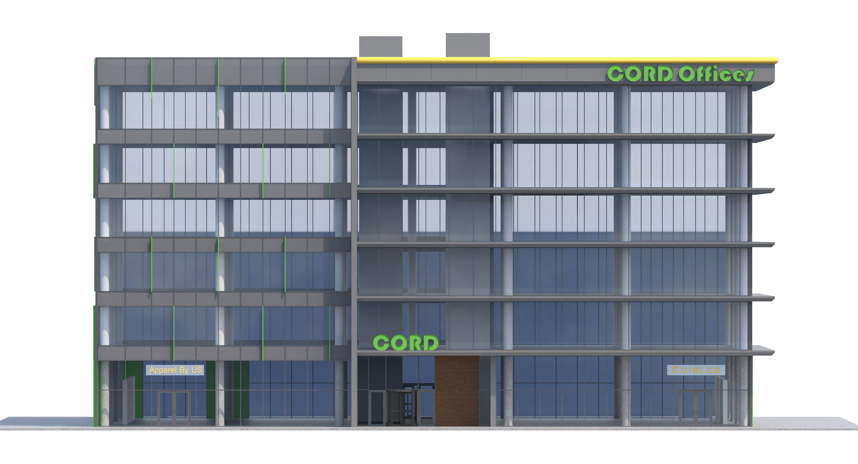 Commercial Building-012 Office Building 3D model_8