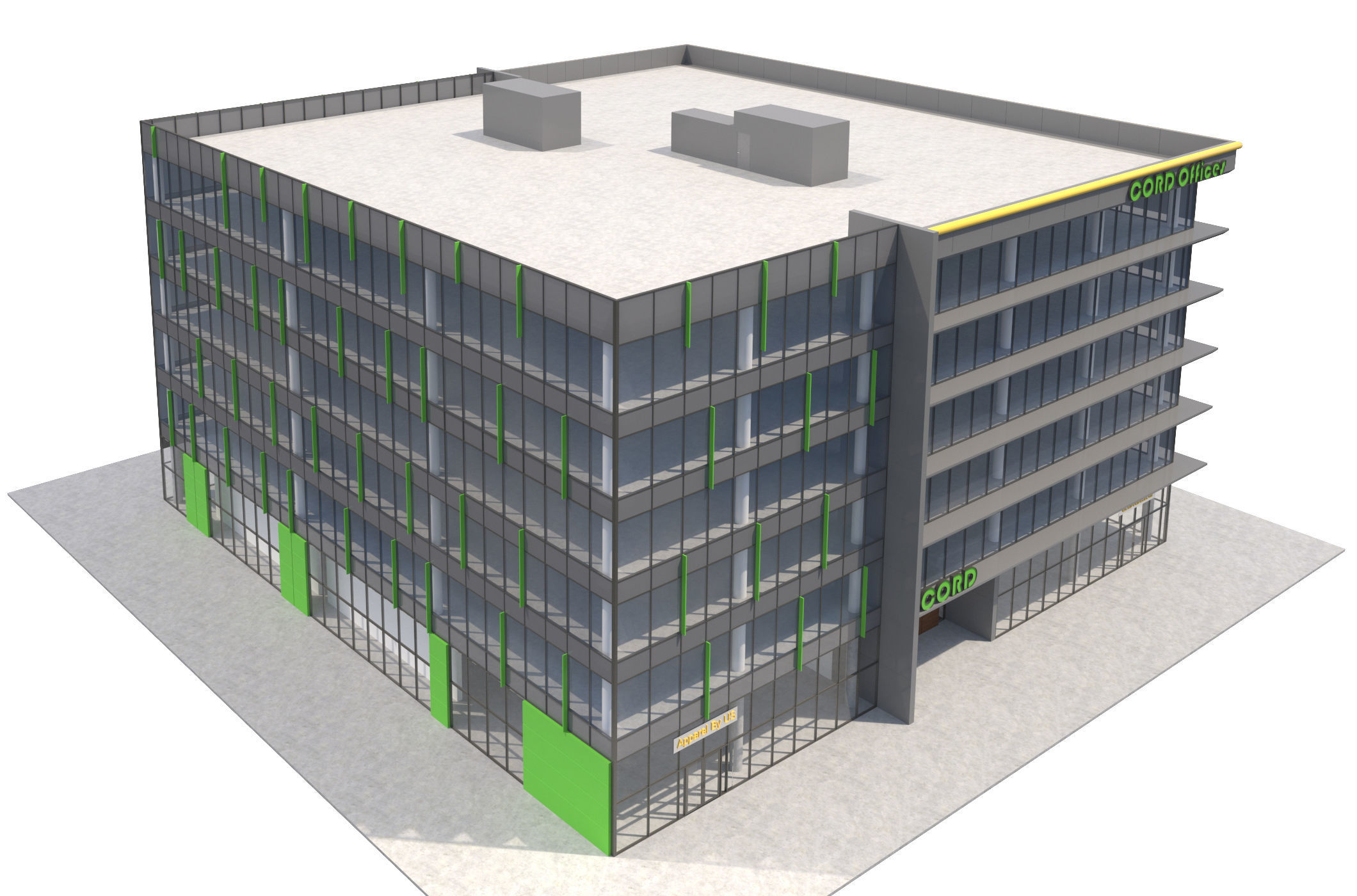 Commercial Building-012 Office Building 3D model_6