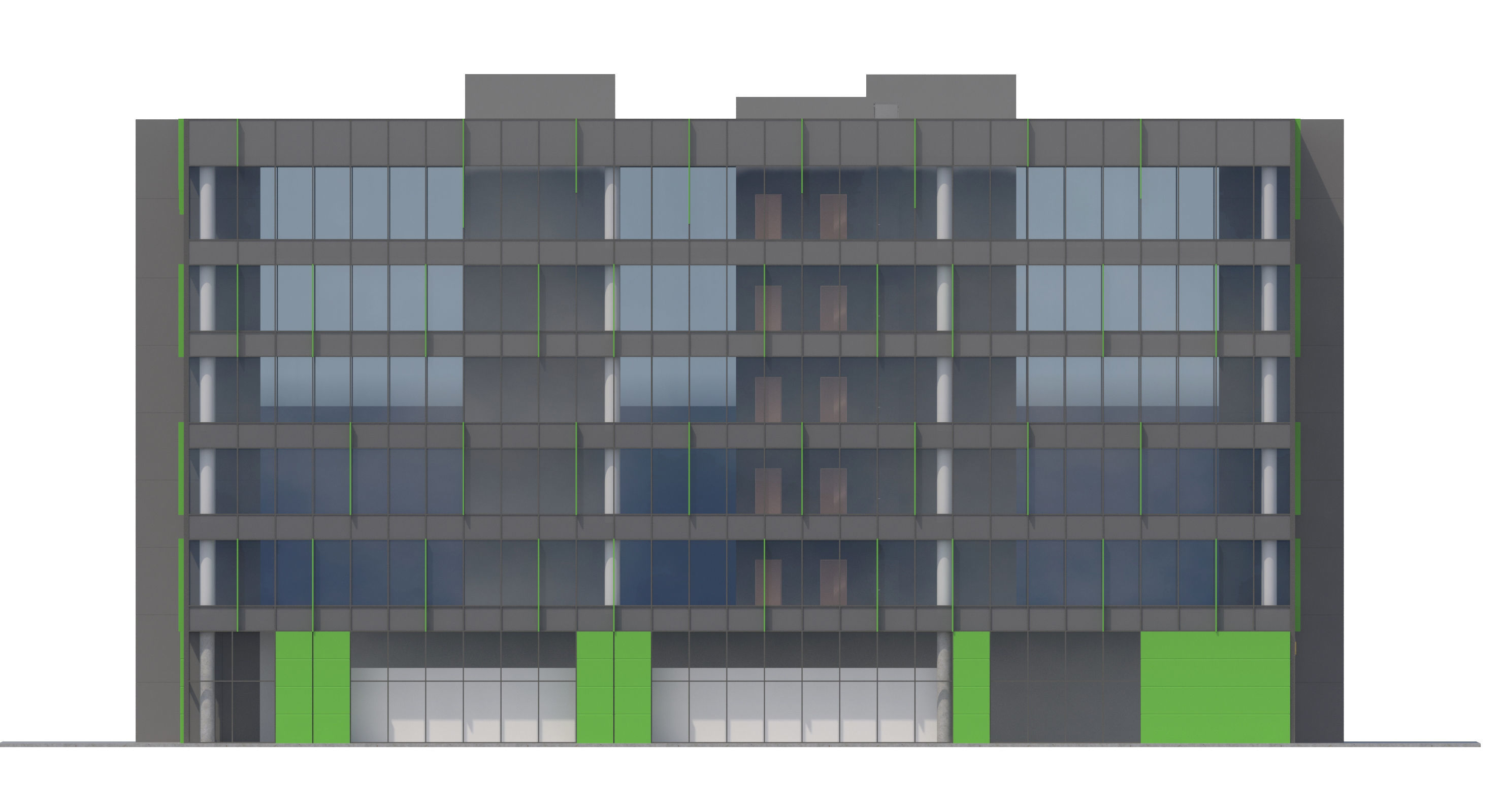 Commercial Building-012 Office Building 3D model_9