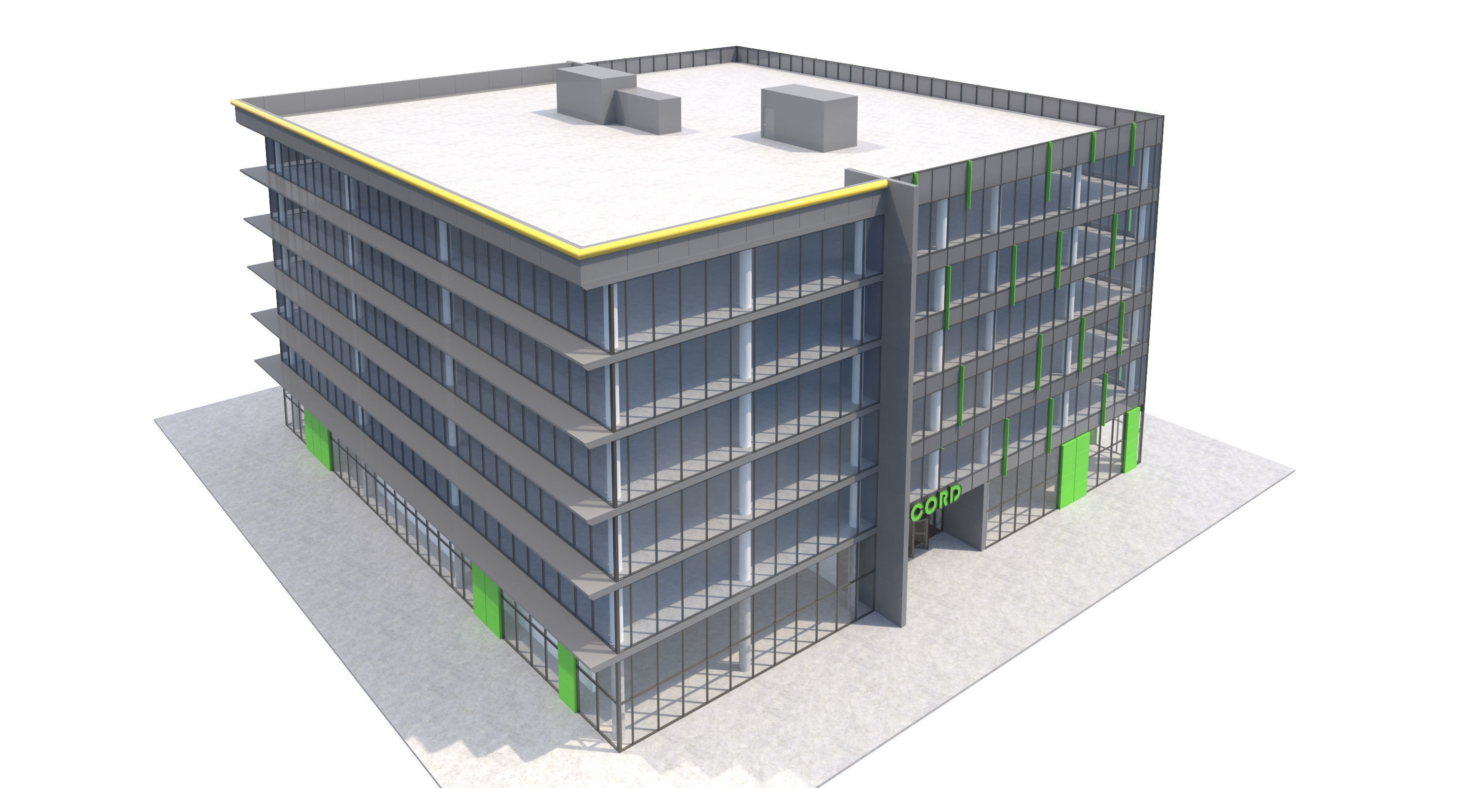 Commercial Building-012 Office Building 3D model_7