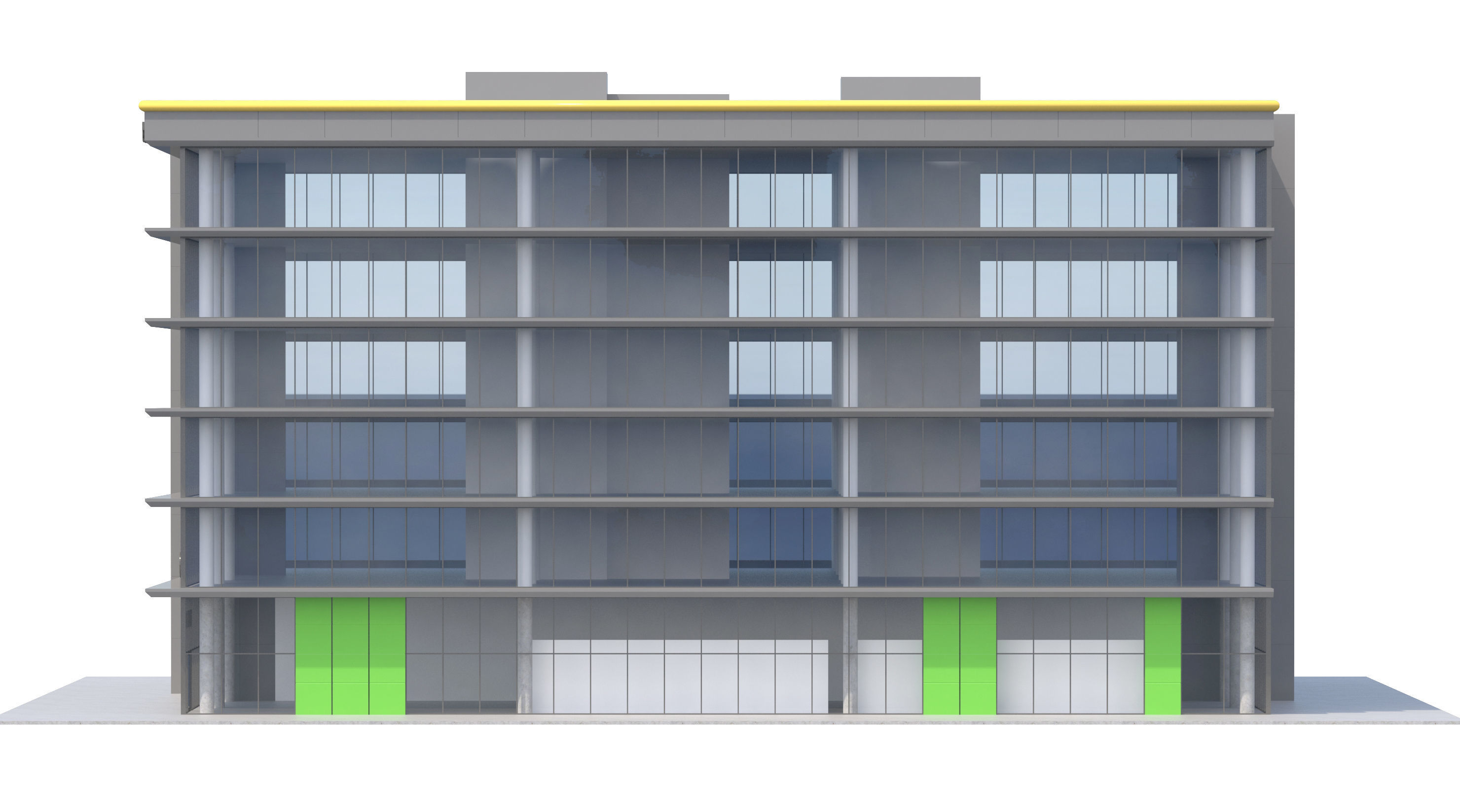 Commercial Building-012 Office Building 3D model_10
