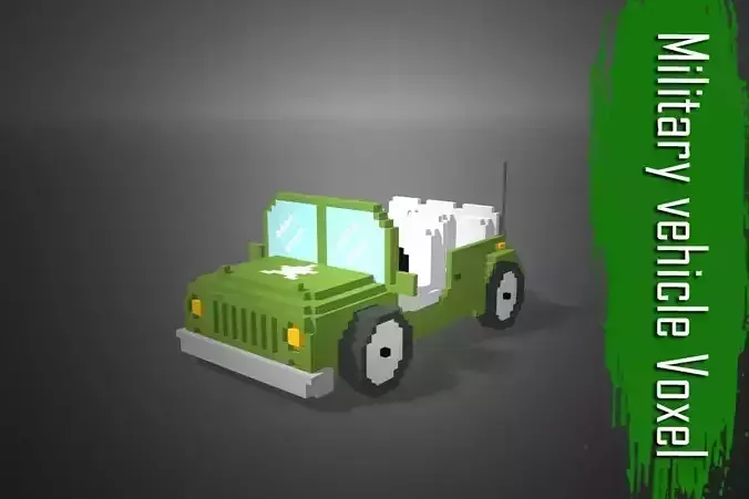 Military vehicle Voxel