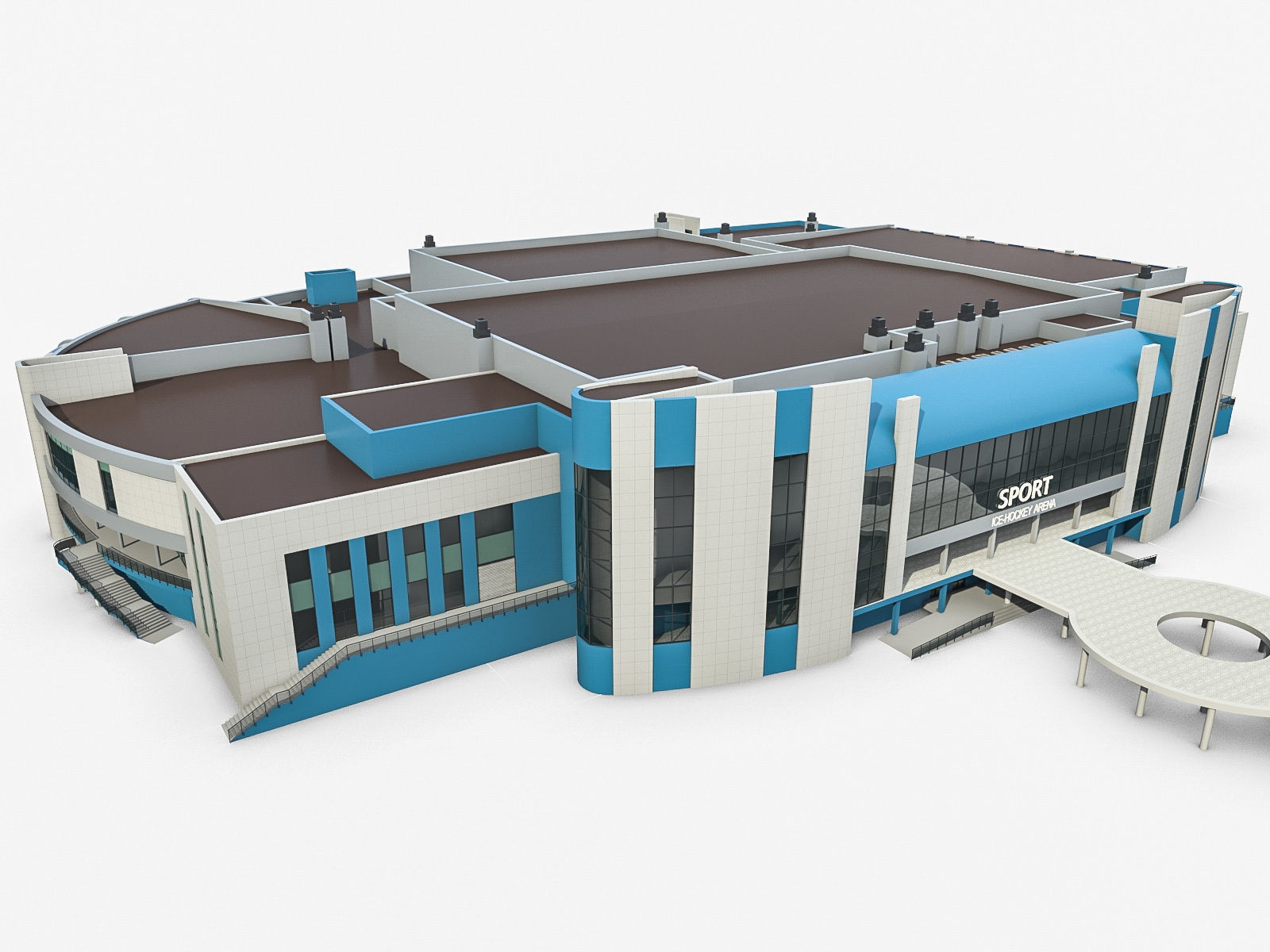 Sports Complex 03 Low-poly 3D model_7
