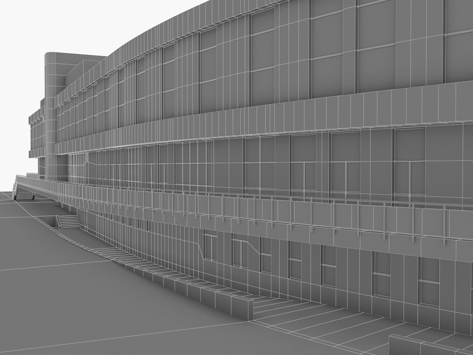 Sports Complex 03 Low-poly 3D model_30