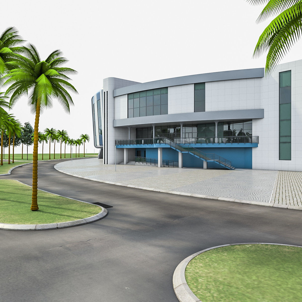 Sports Complex 03 Low-poly 3D model_8