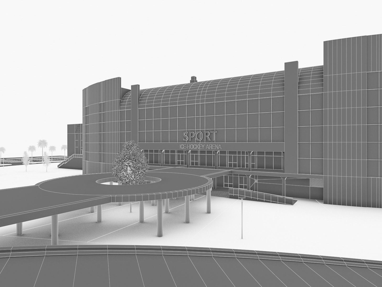 Sports Complex 03 Low-poly 3D model_14