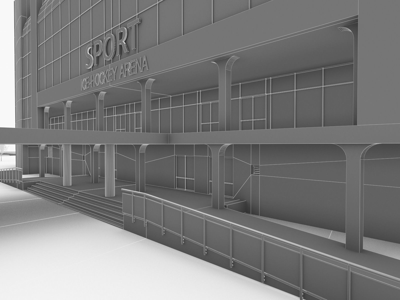 Sports Complex 03 Low-poly 3D model_20