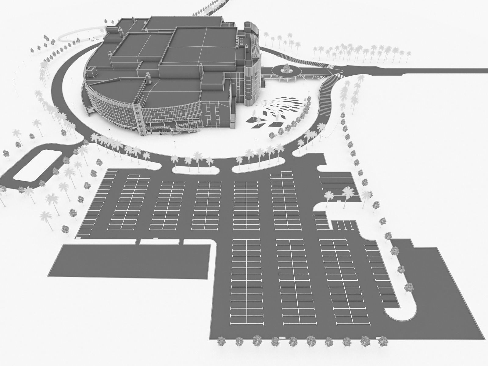 Sports Complex 03 Low-poly 3D model_24