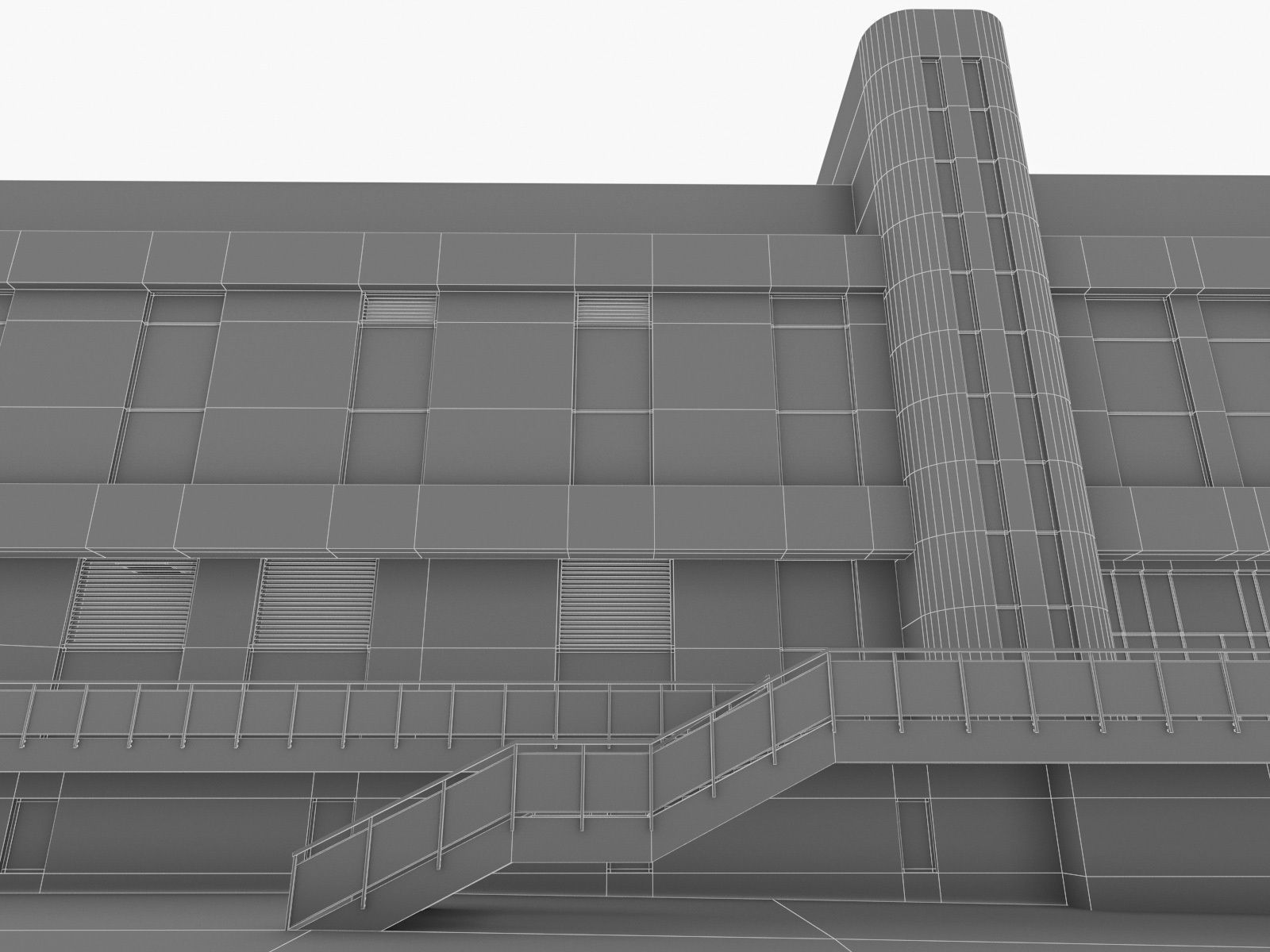 Sports Complex 03 Low-poly 3D model_28