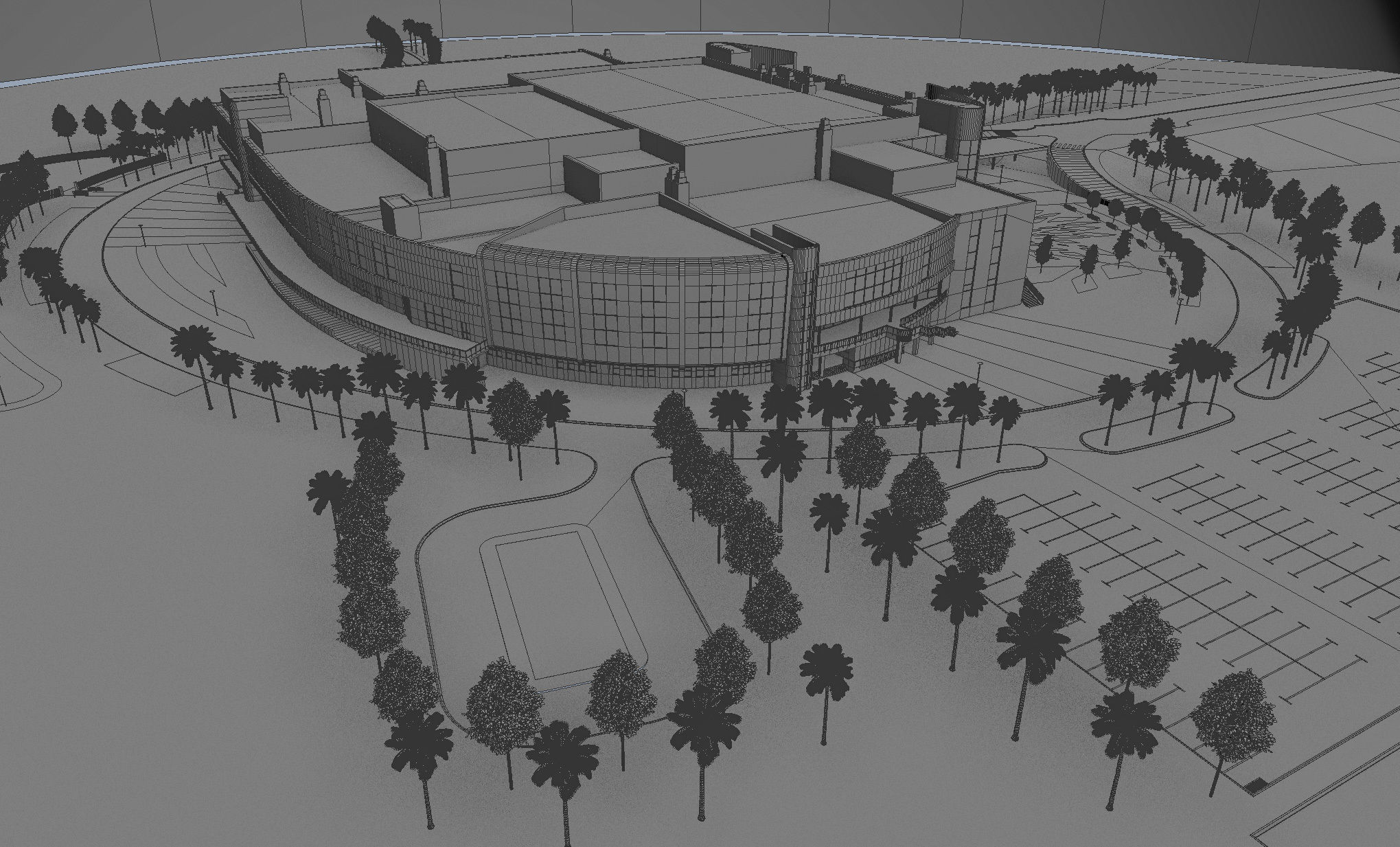 Sports Complex 03 Low-poly 3D model_16