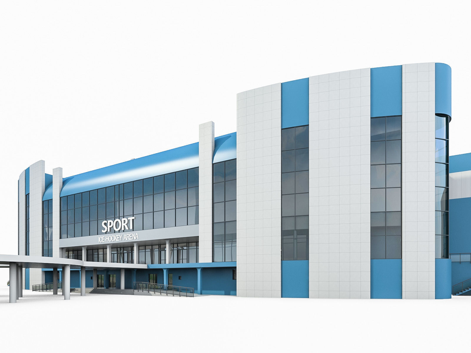 Sports Complex 03 Low-poly 3D model_5