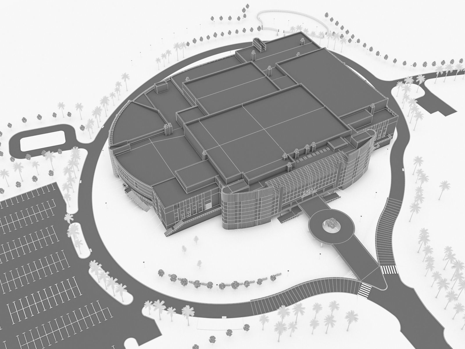Sports Complex 03 Low-poly 3D model_13
