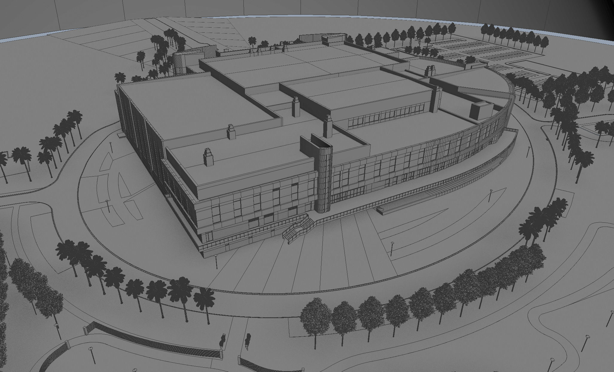 Sports Complex 03 Low-poly 3D model_12