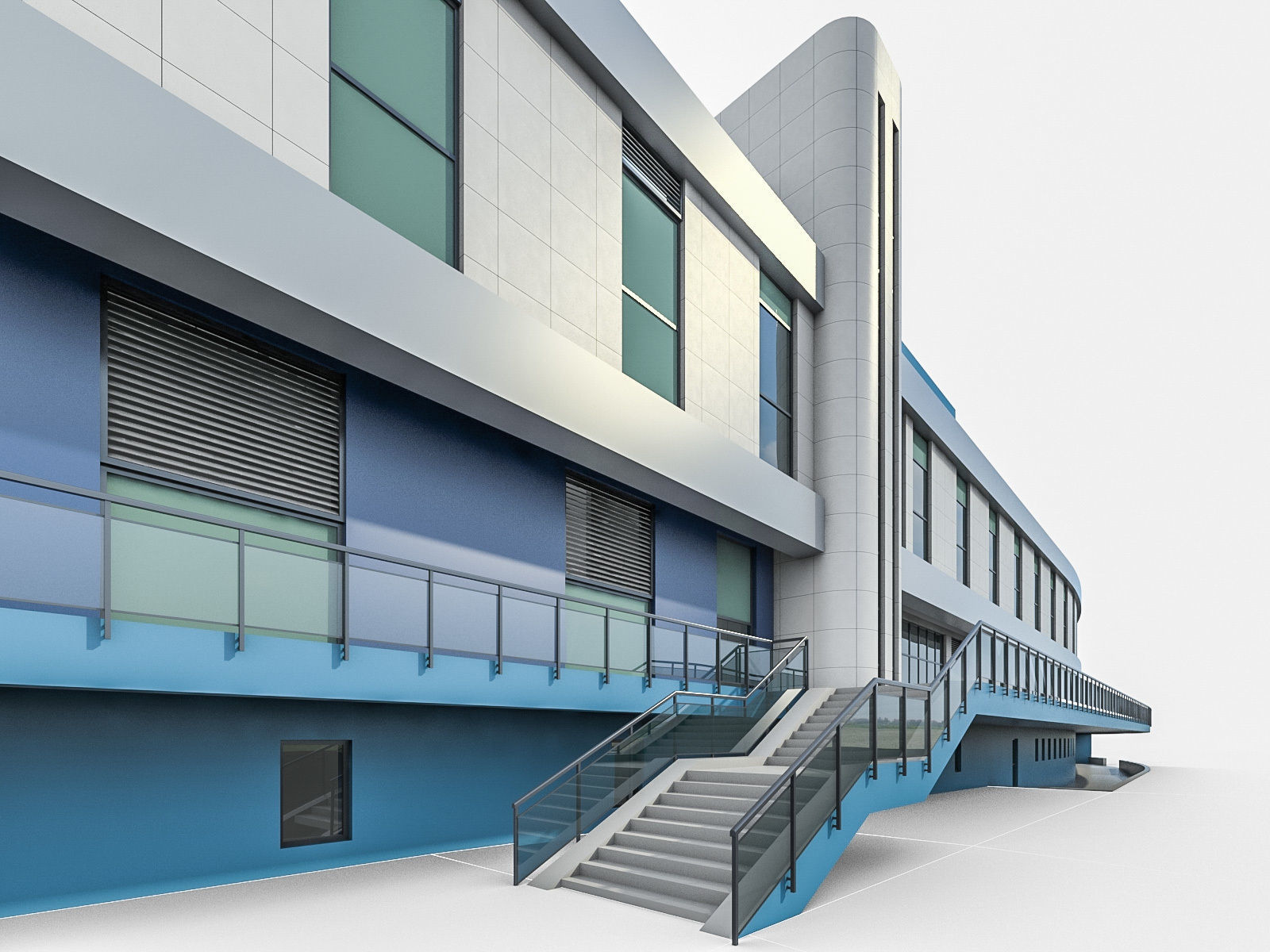 Sports Complex 03 Low-poly 3D model_1