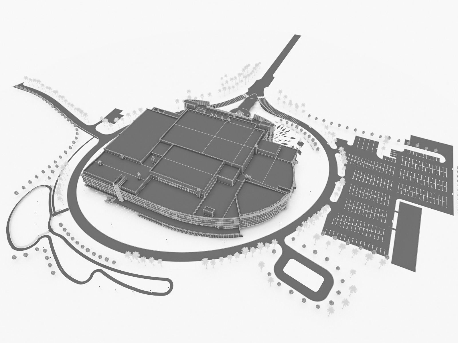 Sports Complex 03 Low-poly 3D model_25