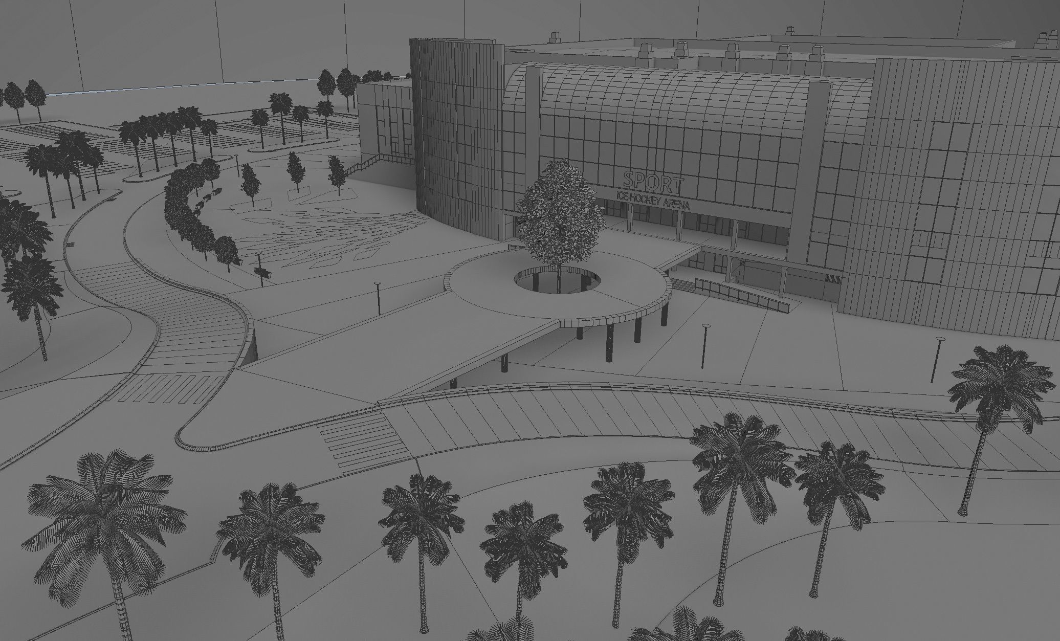 Sports Complex 03 Low-poly 3D model_11