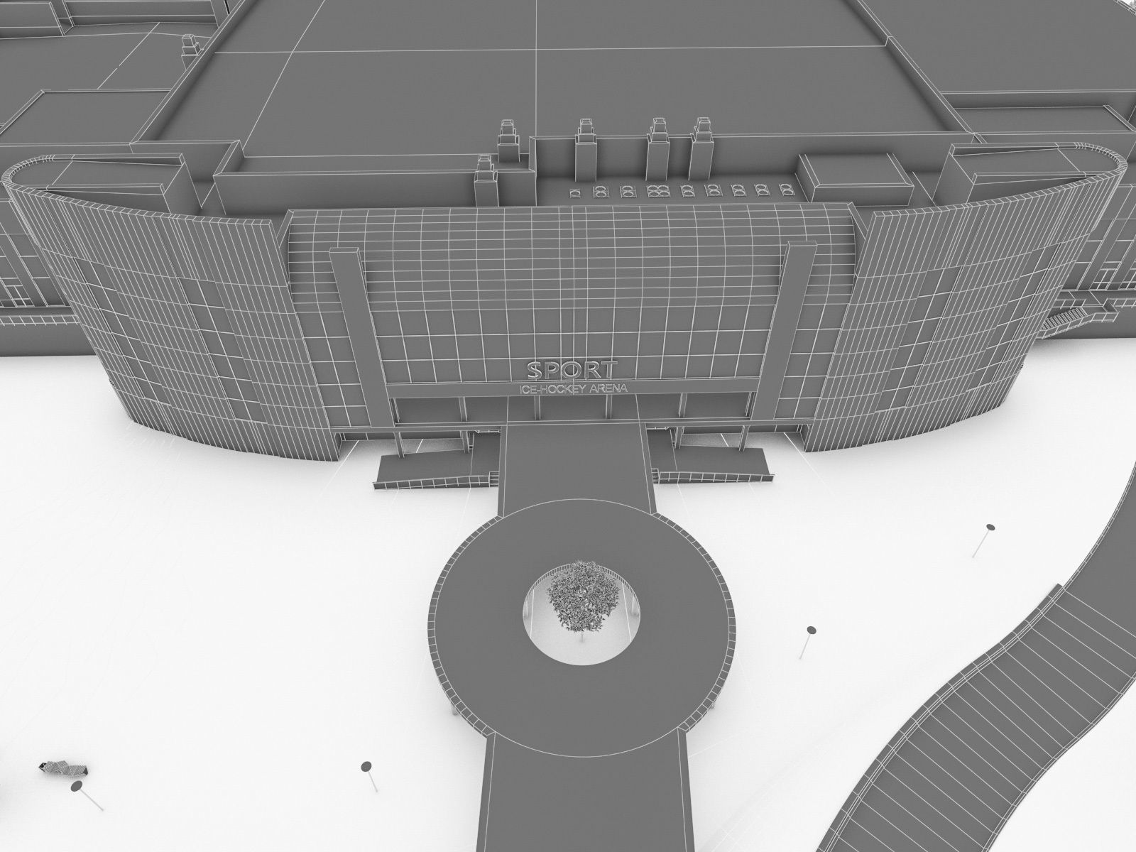 Sports Complex 03 Low-poly 3D model_23