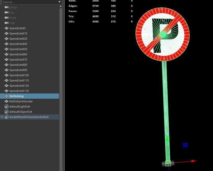Traffic signs - Collection - PBR Game-Ready Low-poly 3D model_3