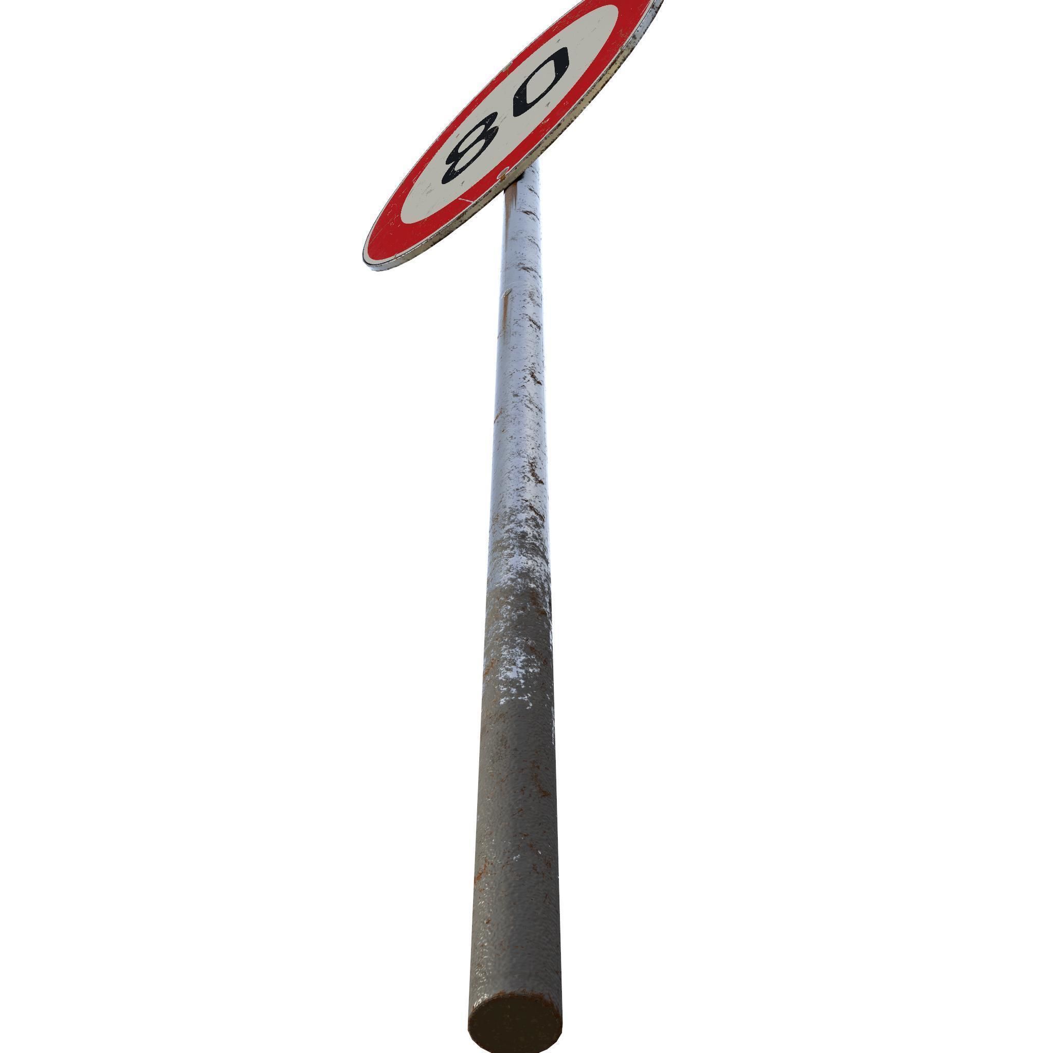 Traffic signs - Collection - PBR Game-Ready Low-poly 3D model_23