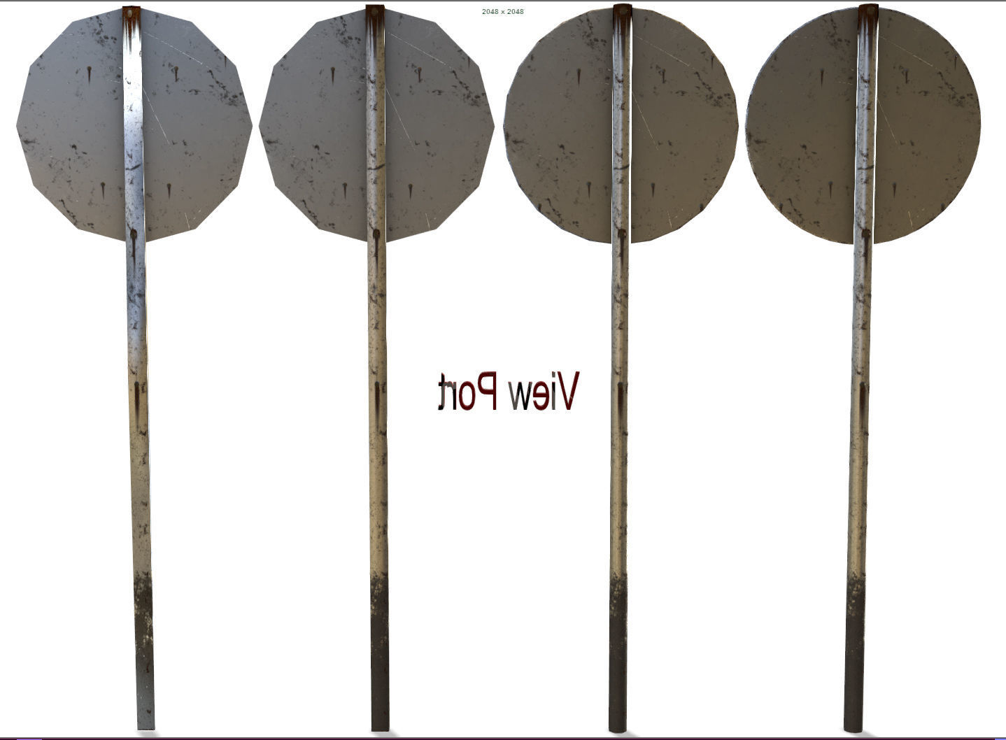 Traffic signs - Collection - PBR Game-Ready Low-poly 3D model_12