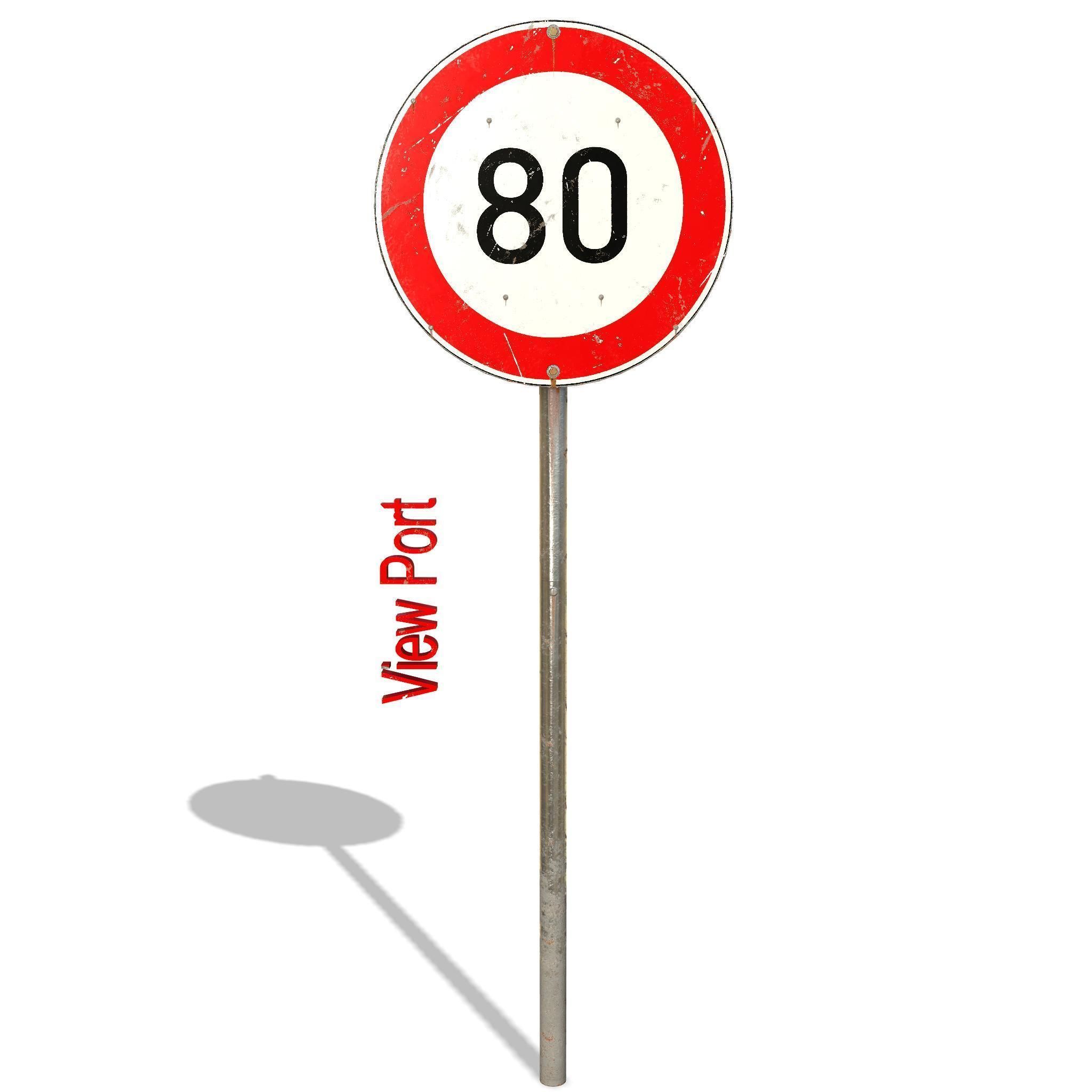 Traffic signs - Collection - PBR Game-Ready Low-poly 3D model_19
