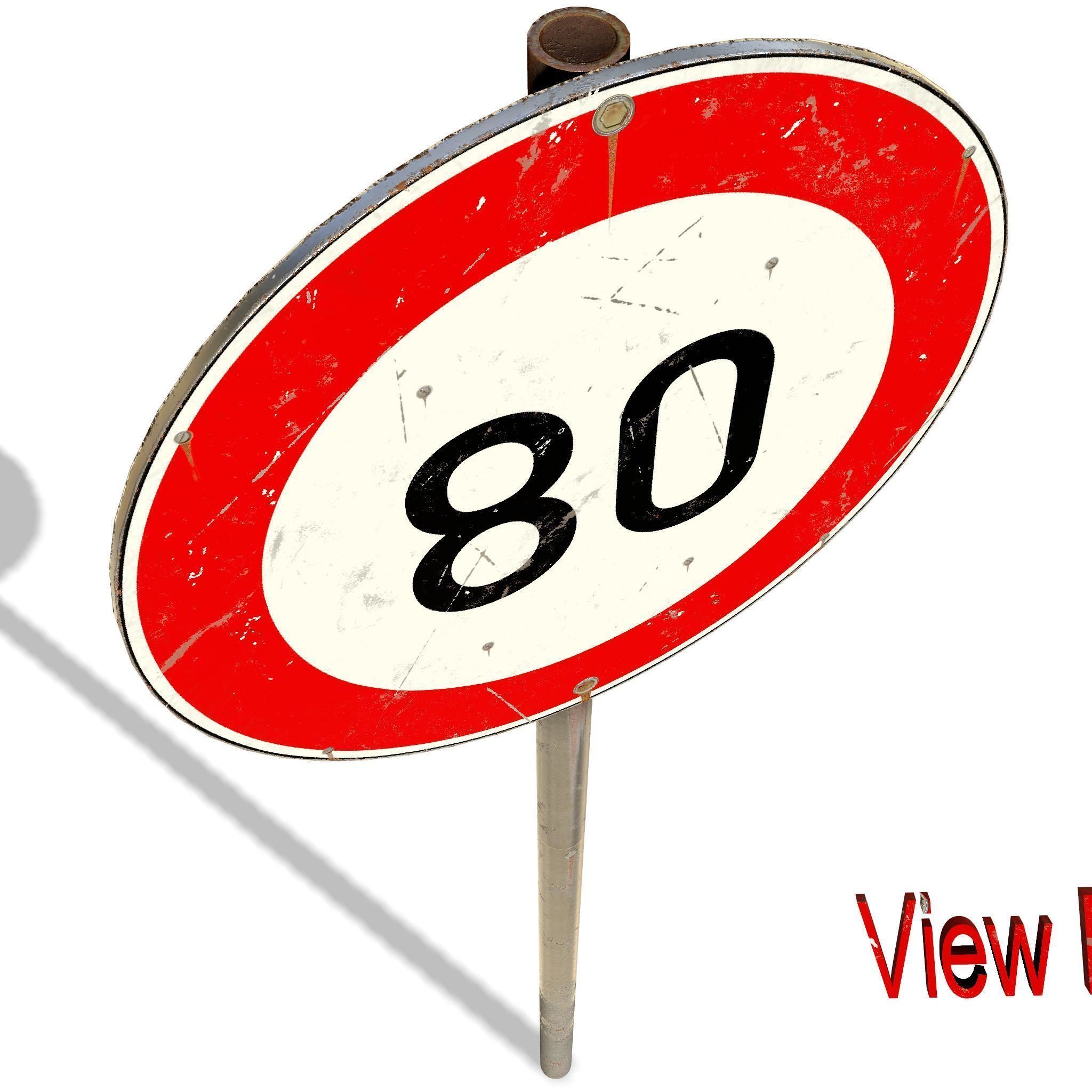 Traffic signs - Collection - PBR Game-Ready Low-poly 3D model_21