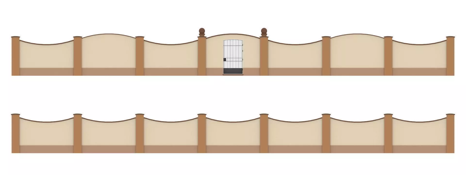 Modular walls 3D model