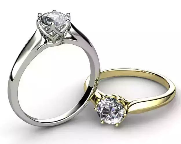 Diamond Bridal Ring 3D print model