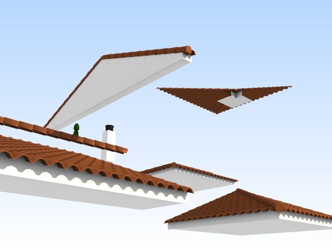 Modular arabic andalusian roofs 3D model_1