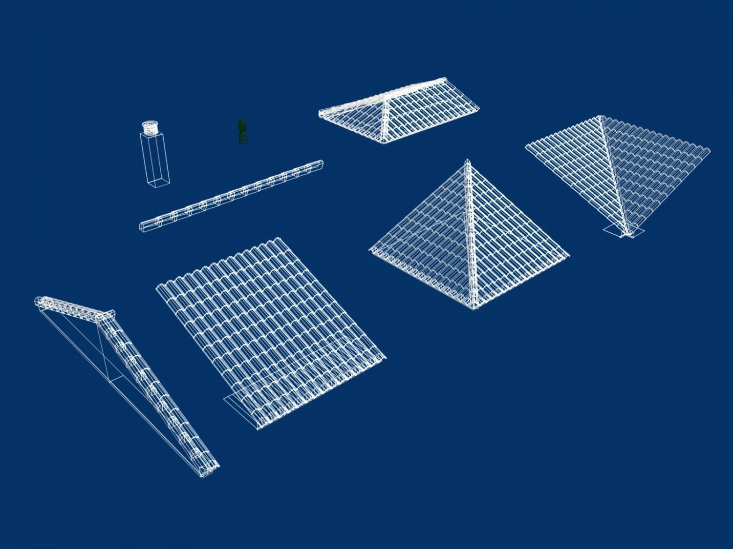 Modular arabic andalusian roofs 3D model_5