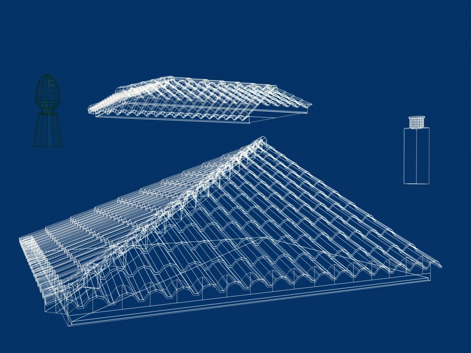 Modular arabic andalusian roofs 3D model_6
